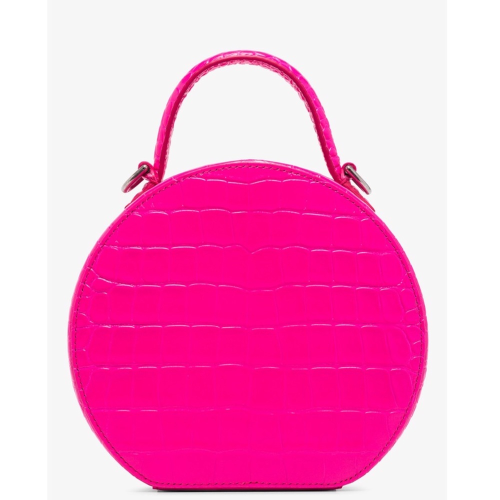 Balenciaga Vanity Round Croc Embossed Bag NWT - Picture 9 of 13